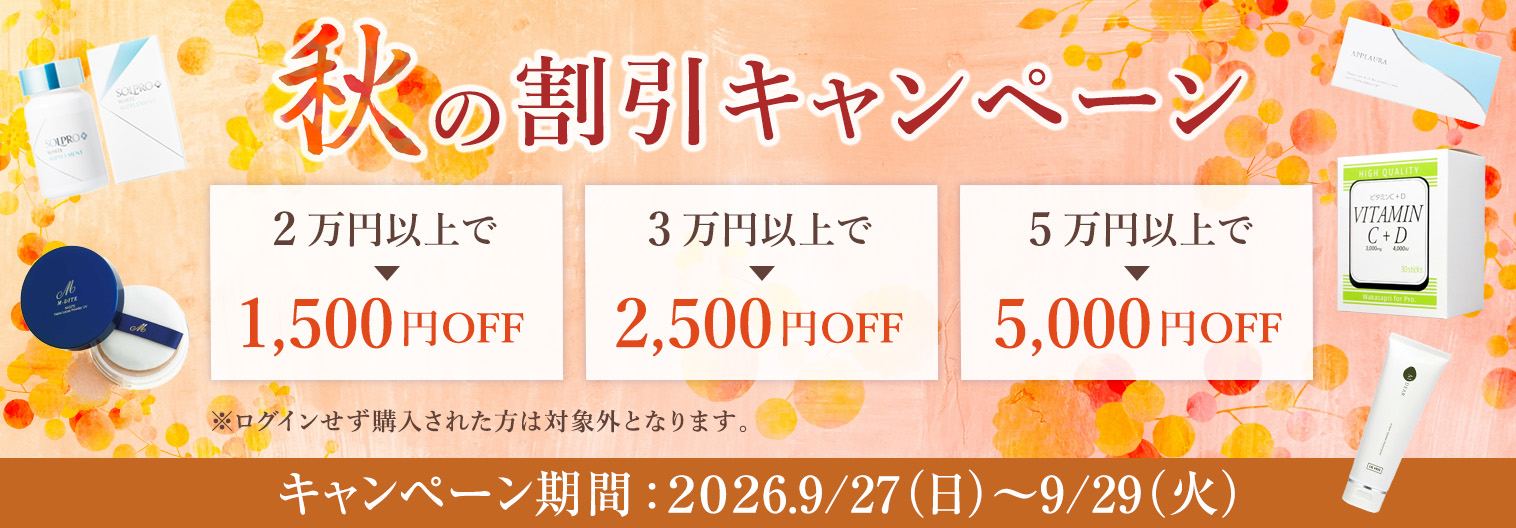 秋の割引キャンペーン