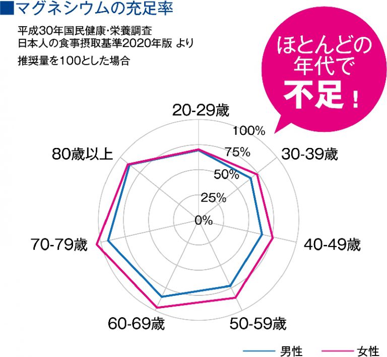 マグネシウムの充足率